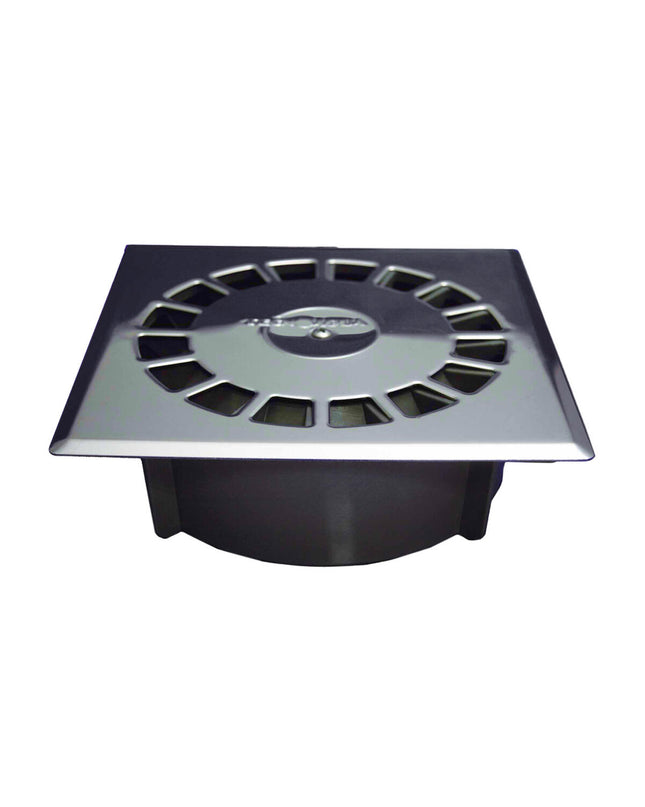 Tecnoagua T-88 I PVC and stainless steel drain for bathroom and kitchen, vertical installation, 16.5x16.5x5.7 cm, Ø 7.5-5 cm