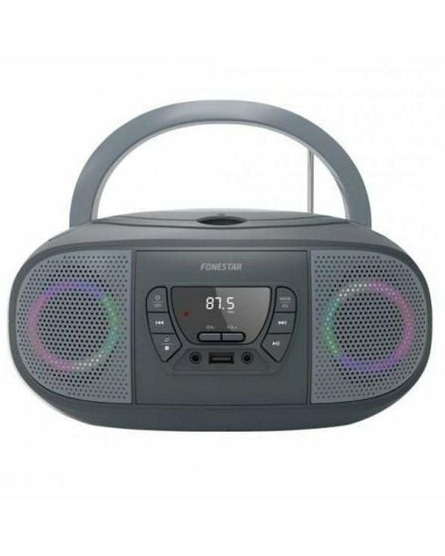 FONESTAR Bluetooth portable radio with CD and MP3 player, electronic toy suitable for children and gaming entertainment.