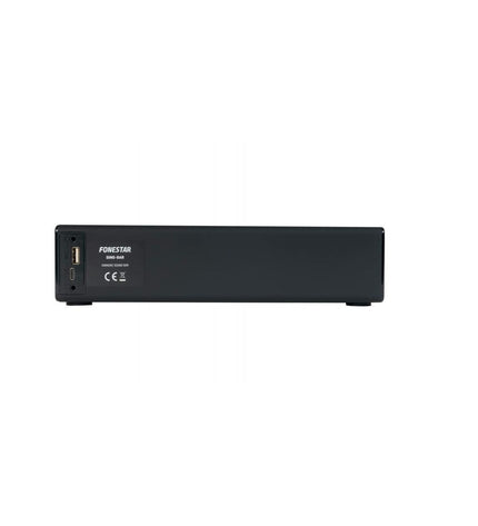 FONESTAR SING-BAR wireless soundbar in black, compact electronic audio device with sleek design and built-in speakers.