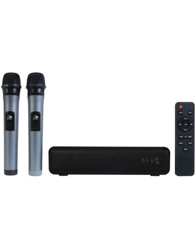 FONESTAR SING-BAR wireless soundbar in black, compact electronic audio device with sleek design and speaker grille.