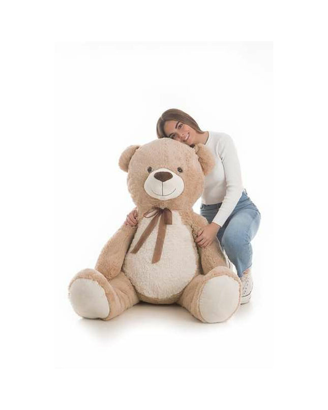 Large brown plush teddy bear from BigBuy Fun, 140 cm tall, soft stuffed toy ideal for children.