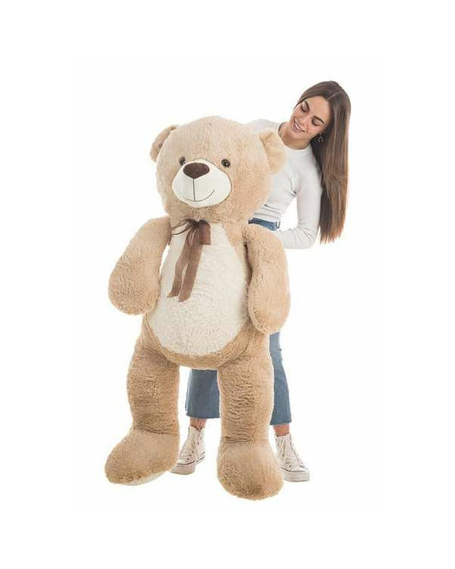 Large brown plush teddy bear from BigBuy Fun, 140 cm tall, soft stuffed toy perfect for cuddling and play.