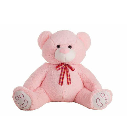 BigBuy Fun Evy Roze plush teddy bear, 50cm soft toy for children, with a cuddly pink fabric and friendly appearance.