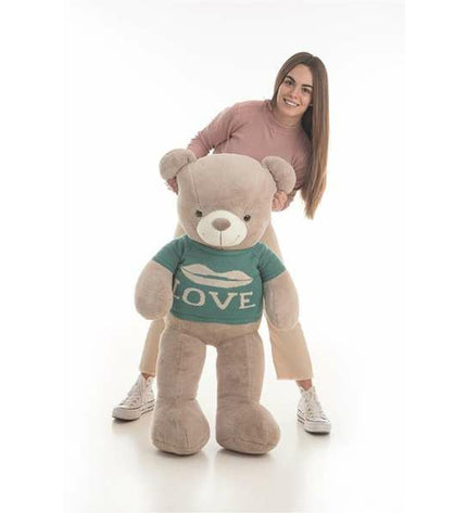 Large soft teddy bear from Under Bed Store, Carlitos Trui, 115 cm, plush toy for children, with a cozy appearance.