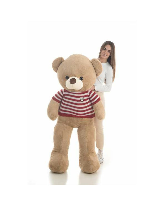BigBuy Kids Lanita 160 cm plush teddy bear, soft toy for children, featuring a cuddly, oversized stuffed animal in brown fur.