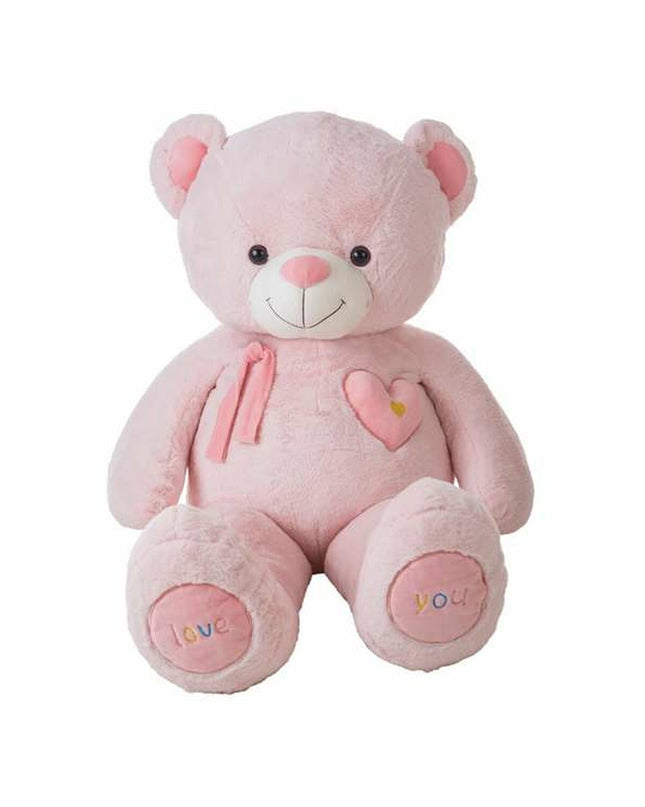Large pink Valentin teddy bear plush toy from BigBuy Kids, 140 cm soft stuffed animal for children.