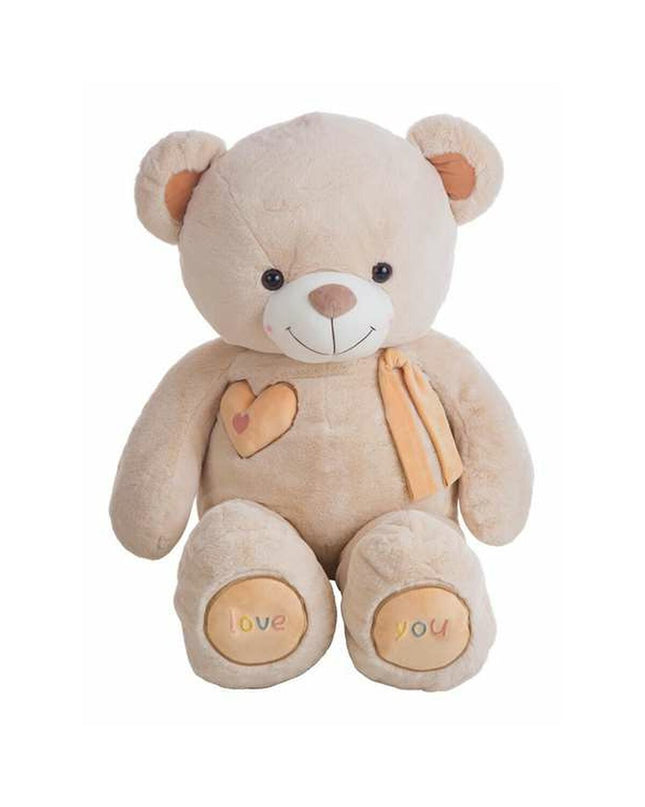 BigBuy Kids Valentin Beige Beer plush toy, 140 cm soft stuffed animal for children, cozy and cuddly for play or comfort.