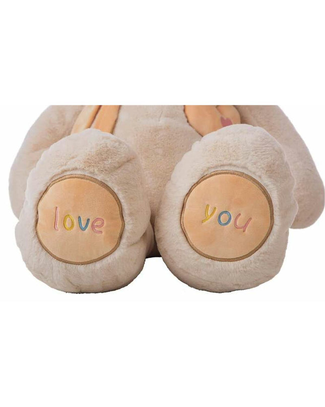 BigBuy Kids Valentin Beige Beer 100cm plush toy, soft stuffed animal for children, featuring a cute bear design and beige color.