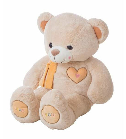 BigBuy Kids Valentin Beige Beer plush toy, 75 cm tall, soft plush cuddly toy from the speelgoed en games collection.