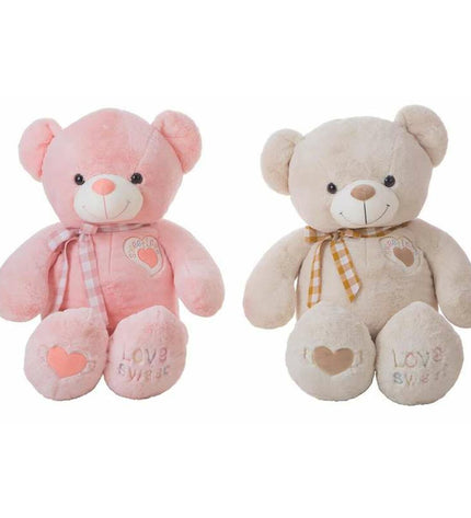 BigBuy Kids Little Angel Beer 115cm soft plush toy, cozy stuffed angel with beige and white fabric, perfect for cuddling.