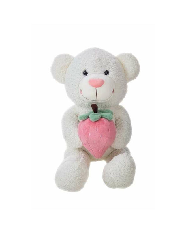 Large pink strawberry plush toy from BigBuy Kids, 75 cm soft stuffed animal for children, cuddly and colorful.