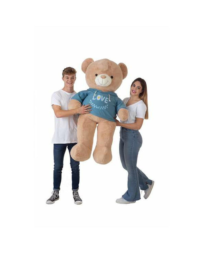 Soft plush toy bear wearing a Mifi Love shirt, 140 cm tall, from BigBuy Kids, perfect for cuddling and play.