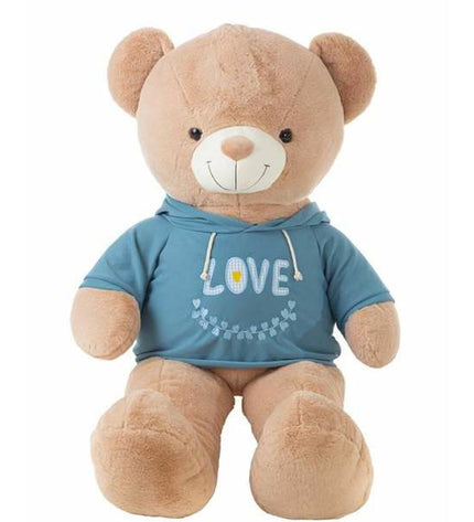Soft plush toy bear wearing a Mifi Love shirt, 55 cm tall, by BigBuy Kids, perfect for cuddling and play.