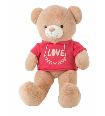 BigBuy Kids Knuffelbeer Mifi Love shirt, 55cm soft plush toy for children, featuring a cute bear design.