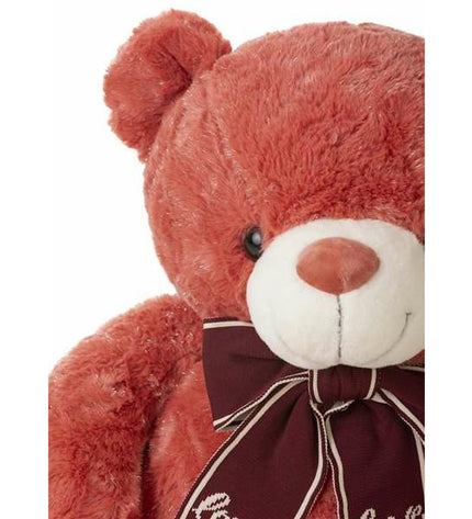 BigBuy Kids 75 cm plush toy bear, soft and cuddly stuffed animal, perfect for children, in a cozy beige color.