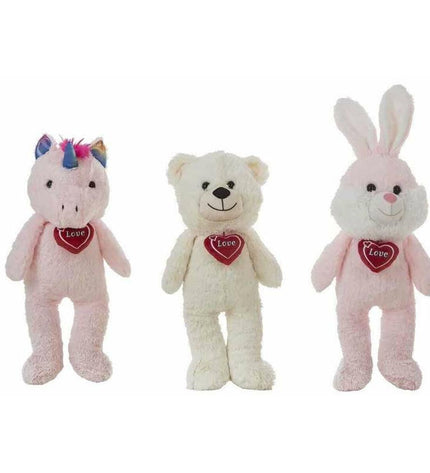 Soft Lucky Hart plush toy by BigBuy Kids, 52 cm cuddly stuffed animal for children, with a friendly heart design.