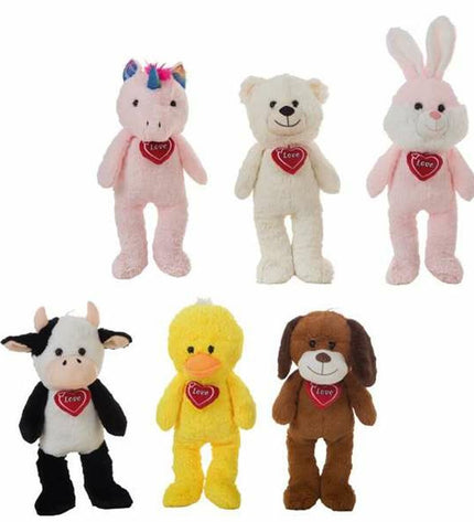 Soft Lucky Hart plush toy by BigBuy Kids, 52 cm, cuddly stuffed animal ideal for children, featuring a cute heart design.