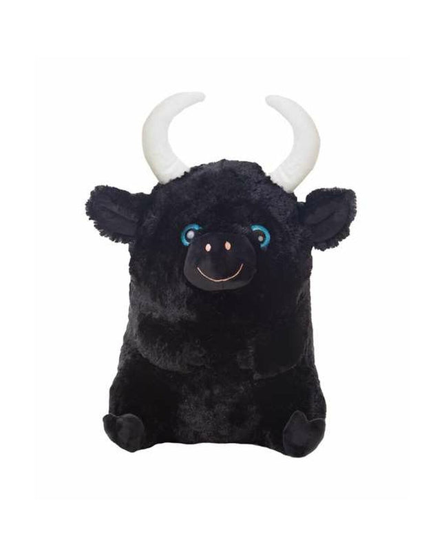 Soft plush toy of a 45cm bull from BigBuy Kids, featuring detailed stitching and realistic bull features for children's play.