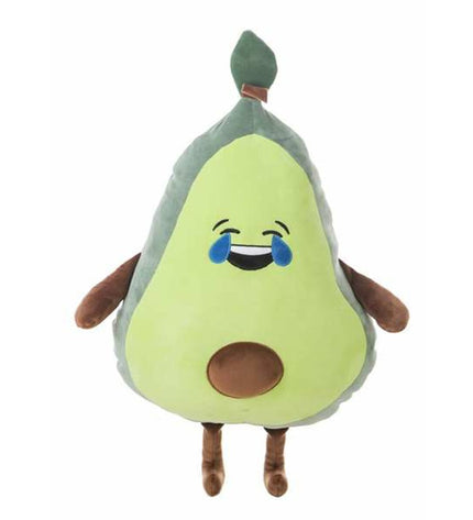 Soft avocado plush toy from BigBuy Fun, 36 cm, ideal for cuddling and play, made of plush material in green with embroidered details.