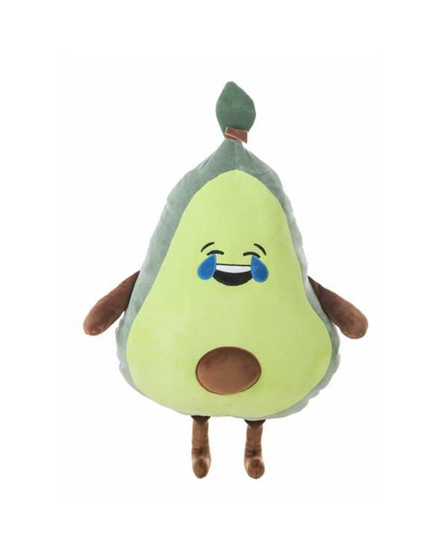 Soft avocado plush toy from BigBuy Fun, 36 cm, ideal for cuddling and play, made of plush material in green with embroidered details.