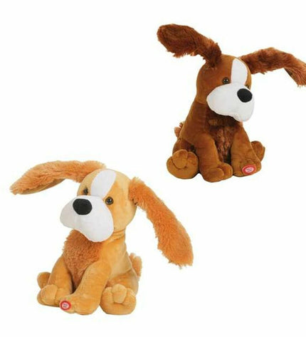 Soft plush dog toy with movable ears, 25 cm, from BigBuy Fun, perfect for play and cuddling.