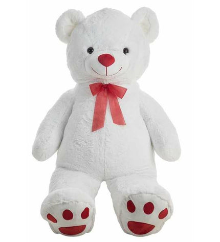 BigBuy Fun Pretty Wit 160 cm plush teddy bear, soft toy for children, featuring fluffy white fur and a friendly expression.