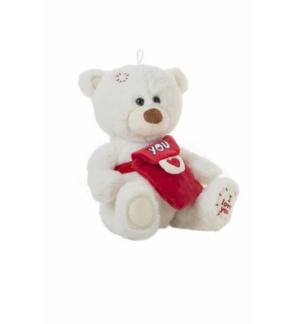 Soft white Knuffel Beer plush toy from BigBuy Kids, 25 cm, ideal for cuddling and play in the toys and games category.