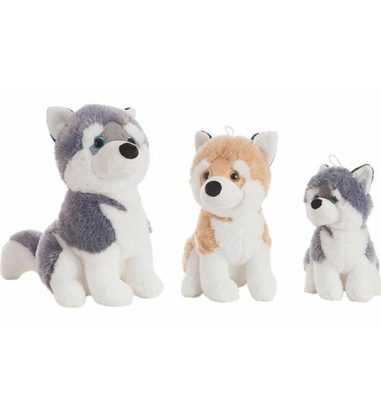 Soft plush Sultan Husky toy, 35 cm, from BigBuy Kids, featuring realistic husky design and cuddly texture.