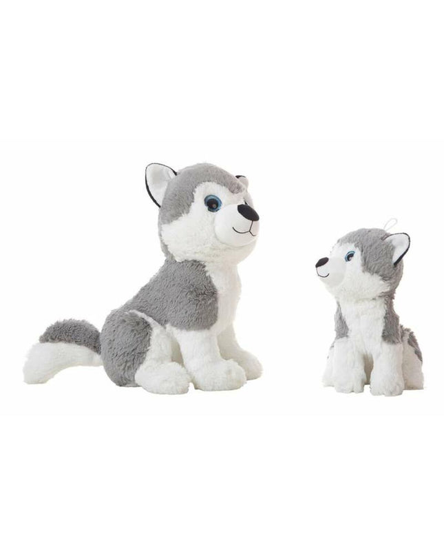 Soft polyester husky plush toy from BigBuy Kids, cuddly and realistic with detailed fur and expressive eyes, perfect for children.