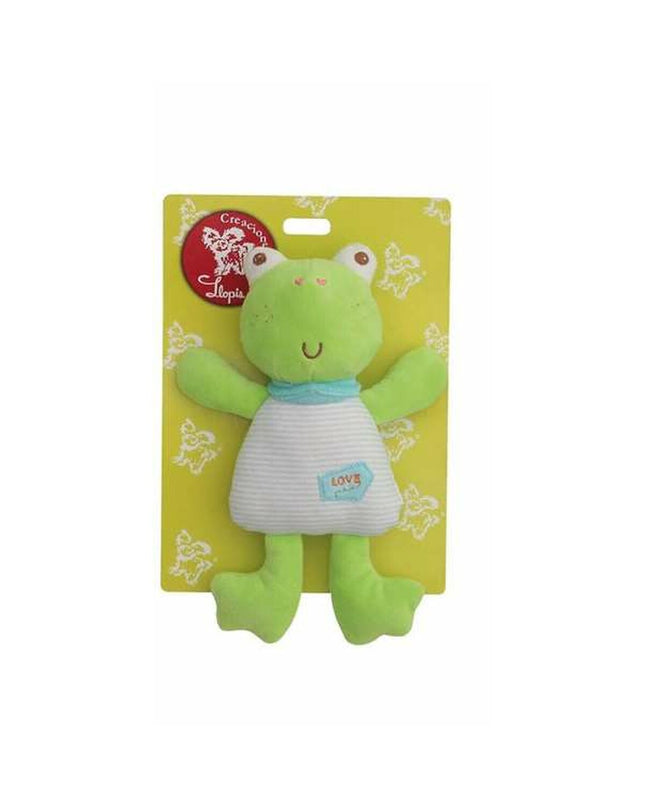 Green plush frog toy, 25cm, soft stuffed animal from BigBuy Fun, ideal for children’s play and cuddling.