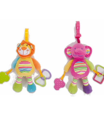 Soft plush elephant and lion cuddly toys, 26 cm, from BigBuy Fun, designed for children’s play and comfort.