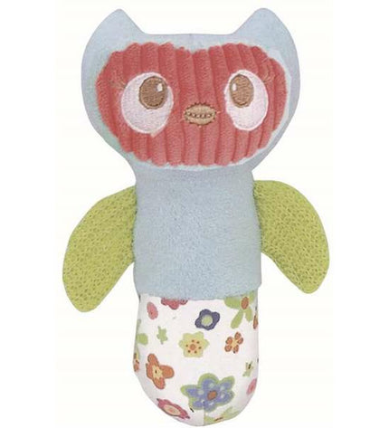 Soft owl rattlespeeltje from BigBuy Fun, plush toy for babies, featuring a cute owl design with soft, colorful fabric.