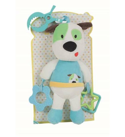 BigBuy Fun soft plush dog cuddle toy, 24 cm tethered plush toy for dogs, colorful and cuddly pet play accessory