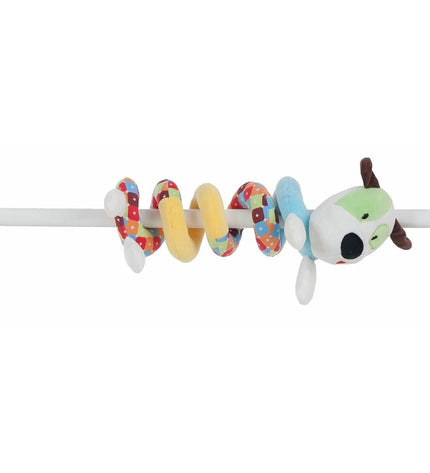 Multicolour 55cm BigBuy Fun soft plush dog cuddly toy with spiral design, suitable for children’s play and comfort.