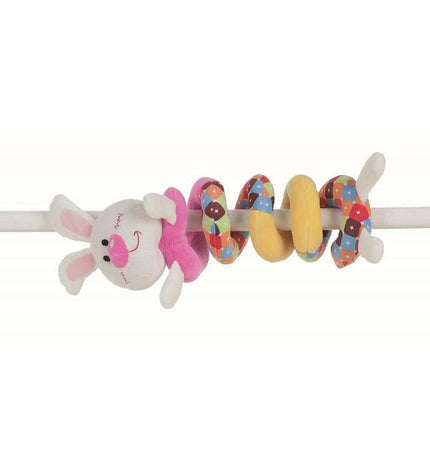 Colorful multicolour plush rabbit spiral toy 55 cm from BigBuy Fun, soft stuffed animal for children.