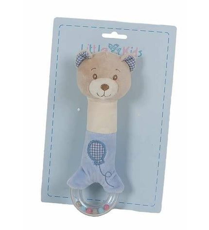 Blue plush ratelspeeltje Vichi Beer Tether, 20 cm, for babies, soft toy from BigBuy Fun, designed for young children.