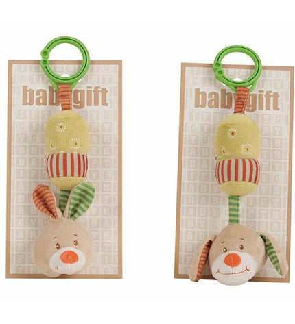 Baby rattle in the shape of a bunny, BigBuy Fun brand, colorful plastic toy for young children and infants.