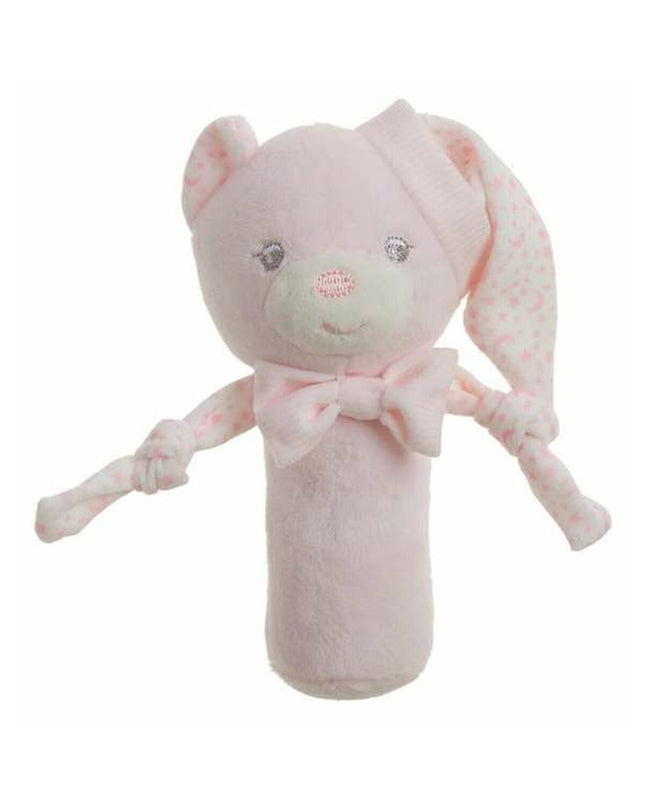 Pink baby rattle with sweet star design, 16 cm long, from BigBuy Fun, soft toy suitable for young children.