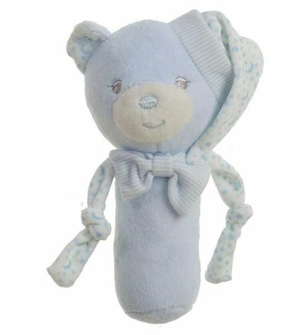 Baby blue star-shaped rattle by BigBuy Fun, 16 cm, soft plastic toy for young children, designed to entertain and soothe babies.