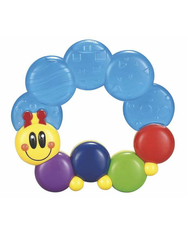 BigBuy Fun baby rattle teething toy featuring a colorful 12 cm rainworm design, ideal for young children’s sensory play.