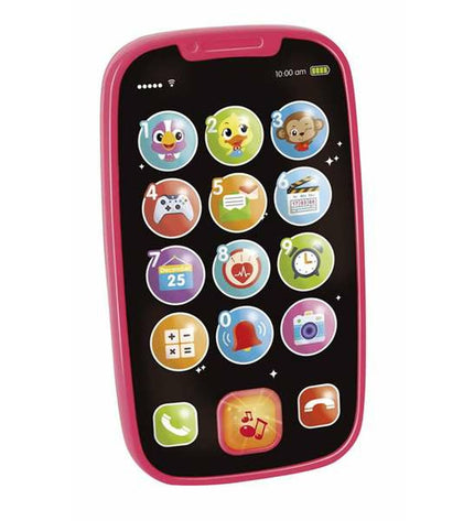 Baby's interactive toy smartphone by BigBuy Fun, 14 cm, soft plastic, with colorful buttons for young children to play and learn.