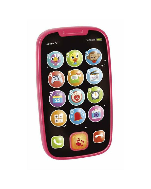 Baby's interactive toy smartphone by BigBuy Fun, 14 cm, soft plastic, with colorful buttons for young children to play and learn.
