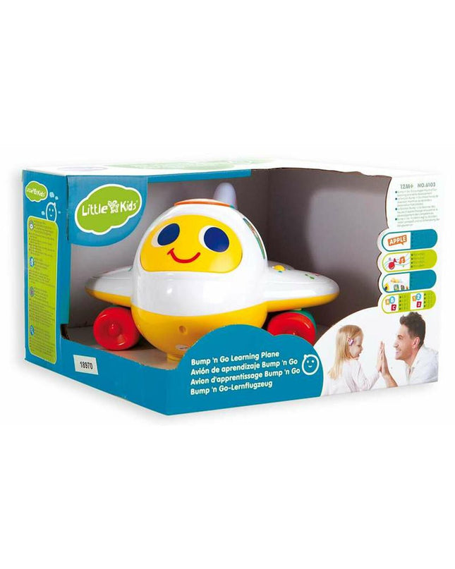 BigBuy Fun toy airplane, 20x17x11 cm, plastic model in blue with detailed wings and windows, suitable for children’s play.