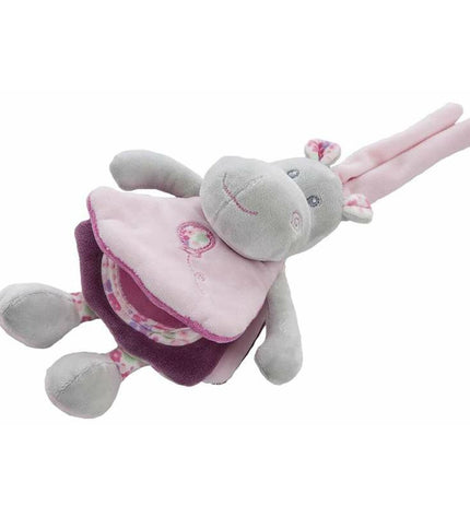 Soft plush hippopotamus toy from BigBuy Fun, part of the Knuffel Nijlpaard Boekje collection, perfect for cuddling and play.