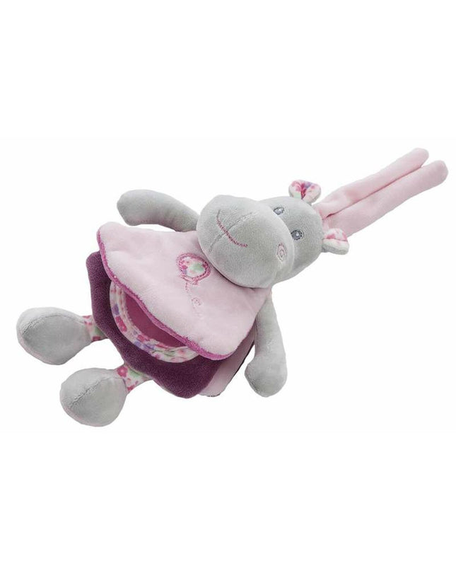 Soft plush hippopotamus toy from BigBuy Fun, part of the Knuffel Nijlpaard Boekje collection, perfect for cuddling and play.