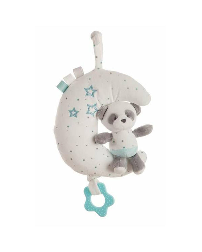 Blue Baby Panda Rattle by BigBuy Fun, 25 cm, soft plush toy for infants, with a gentle jingling sound.
