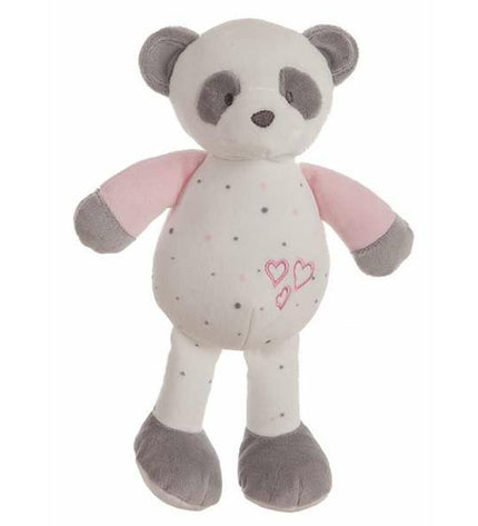 Pink plush panda cuddle toy from BigBuy Fun, soft stuffed animal perfect for kids' play and comfort.