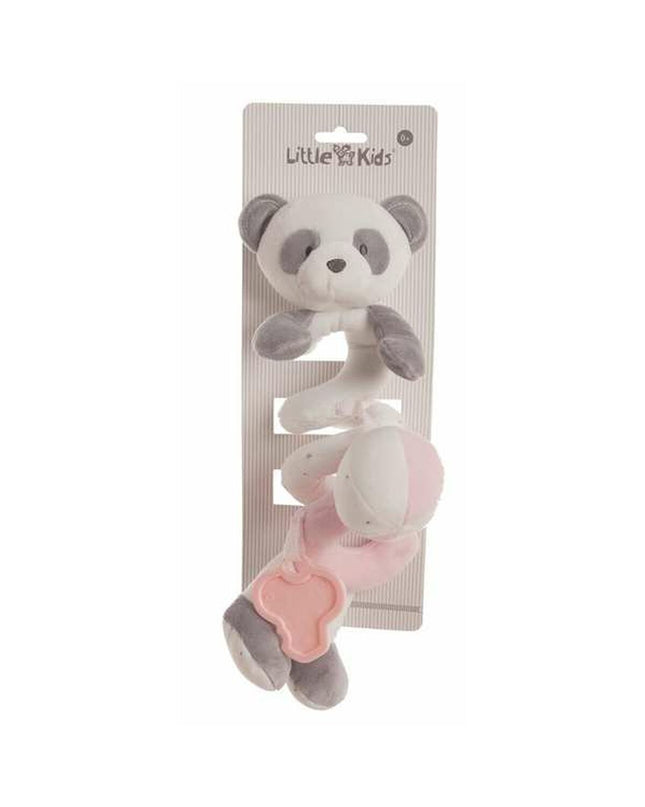Pink panda-themed activity spiral for babies, 25cm, colorful toy for young children by BigBuy Fun.