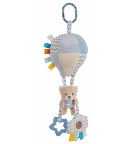 Soft ratelspeeltje blue bear Bol, 40 cm, for babies and young children, by BigBuy Fun, featuring a plush blue bear design.