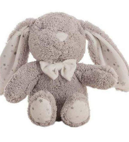 Soft gray plush bunny toy, 22 cm, from BigBuy Fun's Knuffel Stars collection, ideal for cuddling and play.
